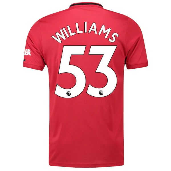 Trikot Manchester United NO.53 Williams Heim 2019-20 Rote Fussballtrikots Günstig